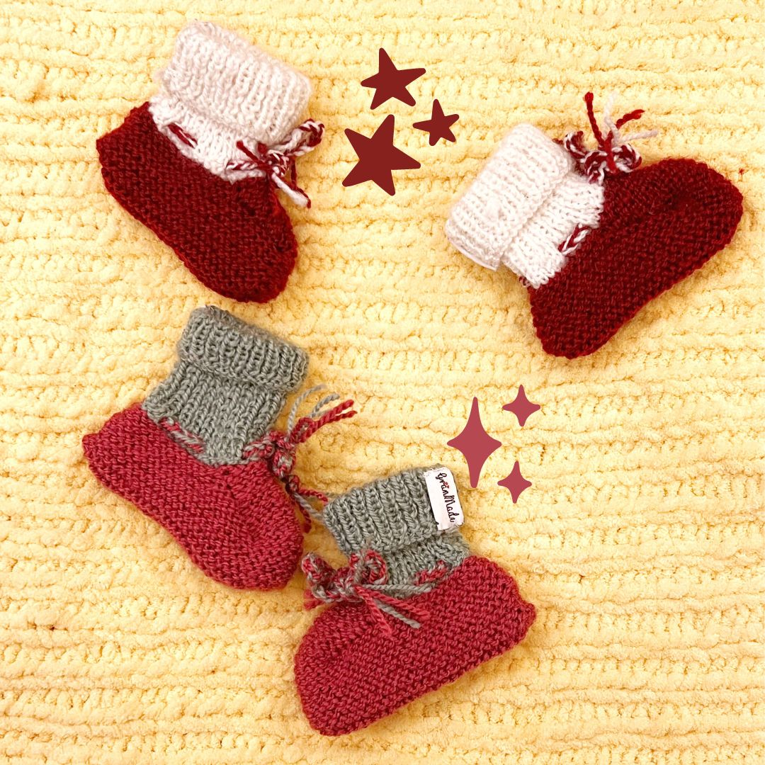 Handknit Baby Booties Set of 2 - Granmade