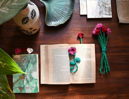 Crochet Flower Bookmark - Granmade