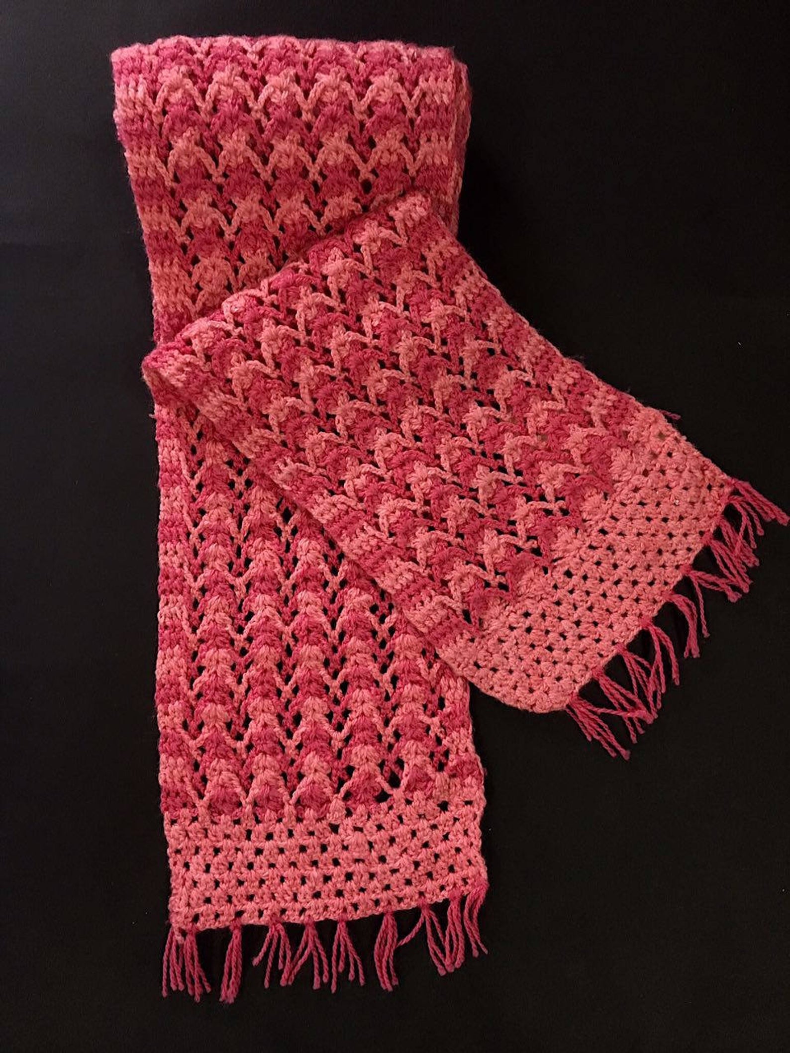 Berry Crush Hand-knit Crochet Scarf - Granmade