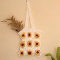 Load image into Gallery viewer, Crochet Sunflower Tote Bag - Granmade
