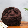 Load image into Gallery viewer, Navy Blue Crochet Hand-knit Beanie - Granmade
