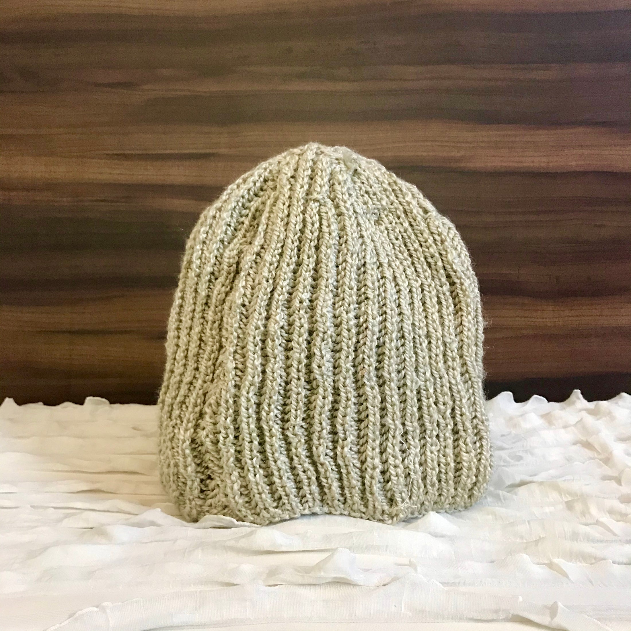 Light Blue Classic Hand-knit Beanie - Granmade