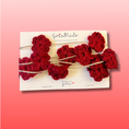 Load image into Gallery viewer, Red Daisy Hand-knit Toran (set of 2) - Granmade
