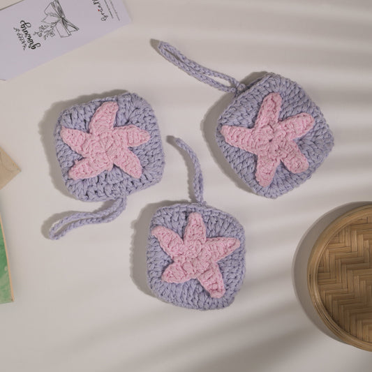 Violet Crochet Starfish Airpod Cover - Granmade