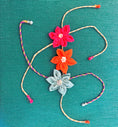 Load image into Gallery viewer, Handmade Orange Sadabahar Rakhi - Granmade
