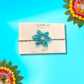 Load image into Gallery viewer, Handmade Blue Sadabahar Rakhi - Granmade
