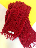 Load image into Gallery viewer, Red U-pin Hand knit Scarf - Granmade
