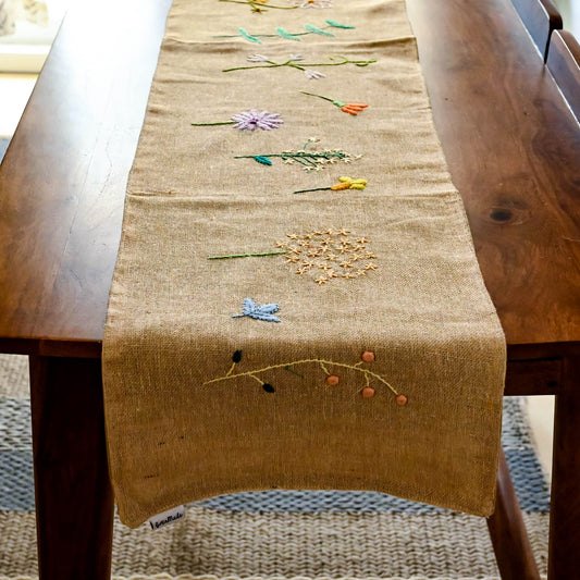 Summer Garden Jute Table Runner - Granmade