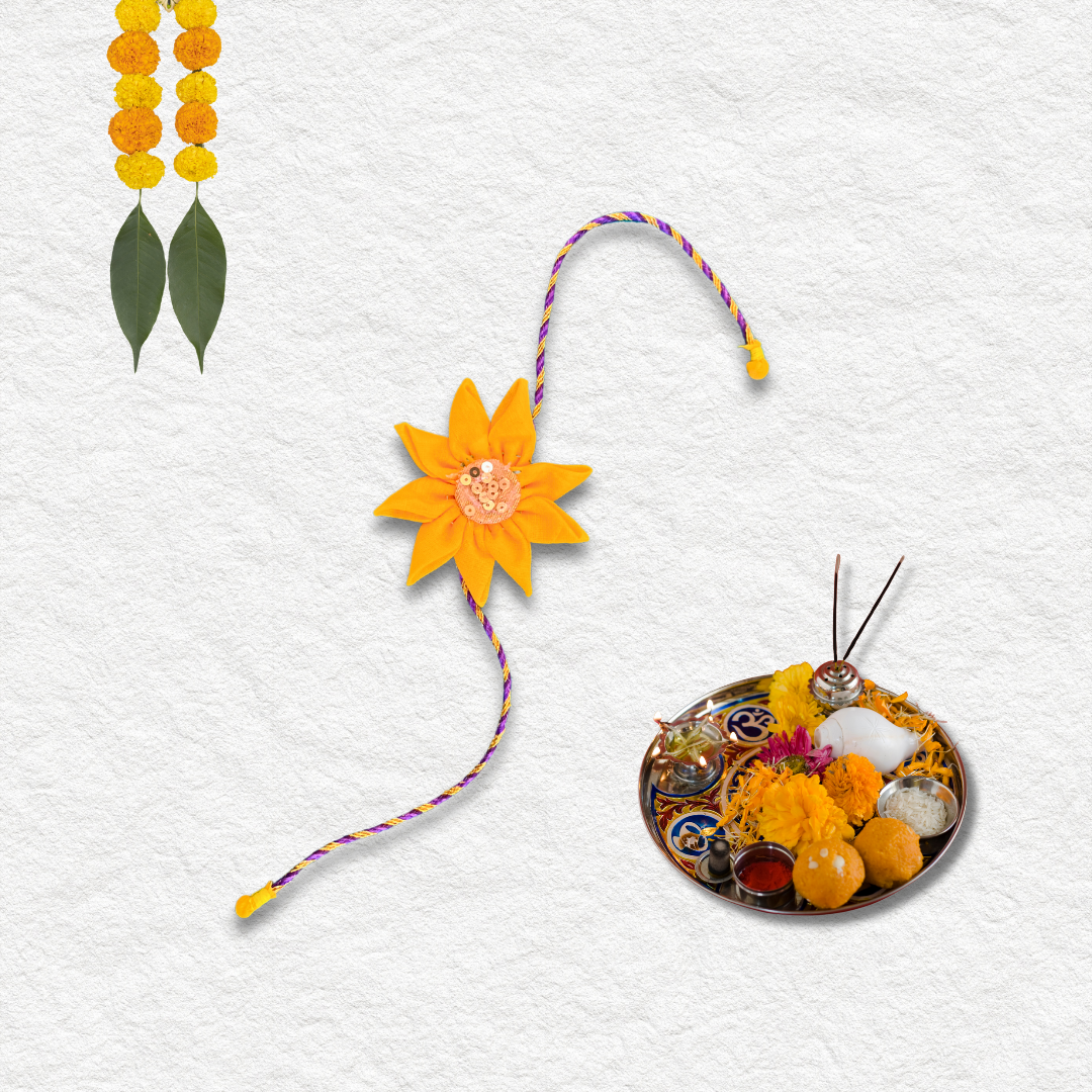 Handmade Blue Sunflower Rakhi - Granmade