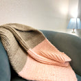 Load image into Gallery viewer, Pink & Grey Chunky Wool Throw - Granmade
