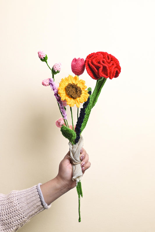 My Sunny Valentine! Crochet Flower Bouquet - Granmade