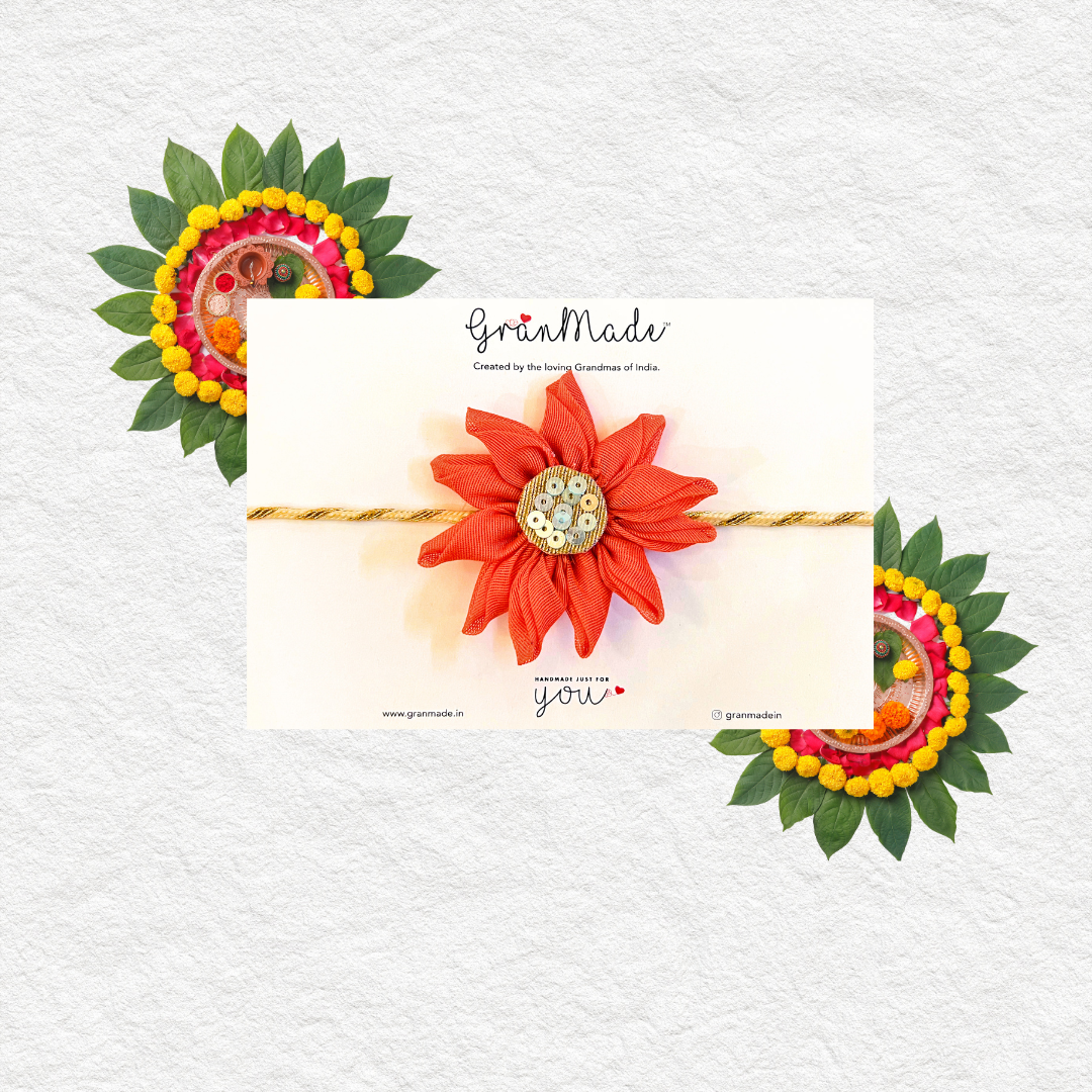 Handmade Blue Sunflower Rakhi - Granmade