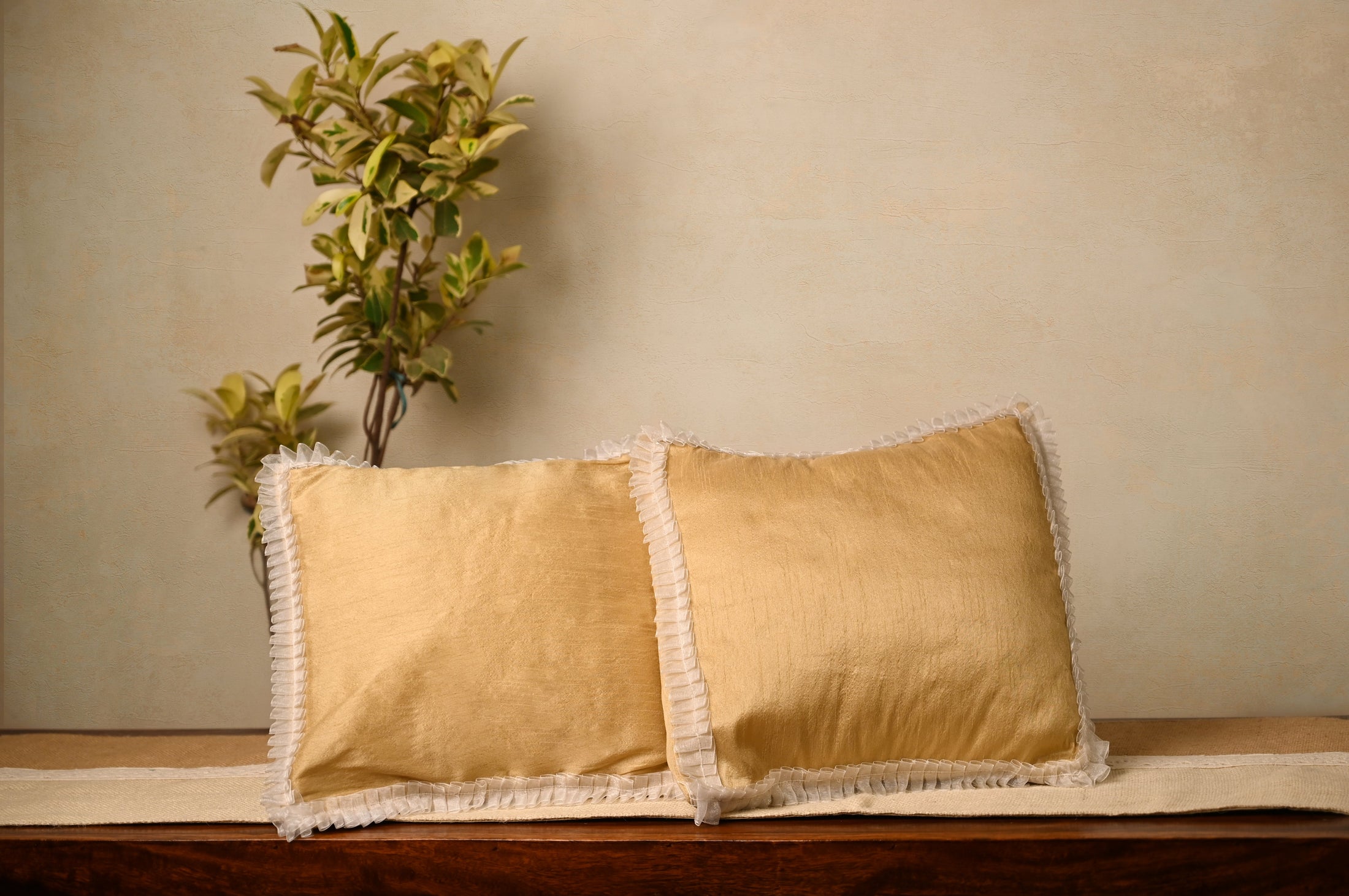 Green Cotton Silk 12x12 Cushion Cover - Granmade