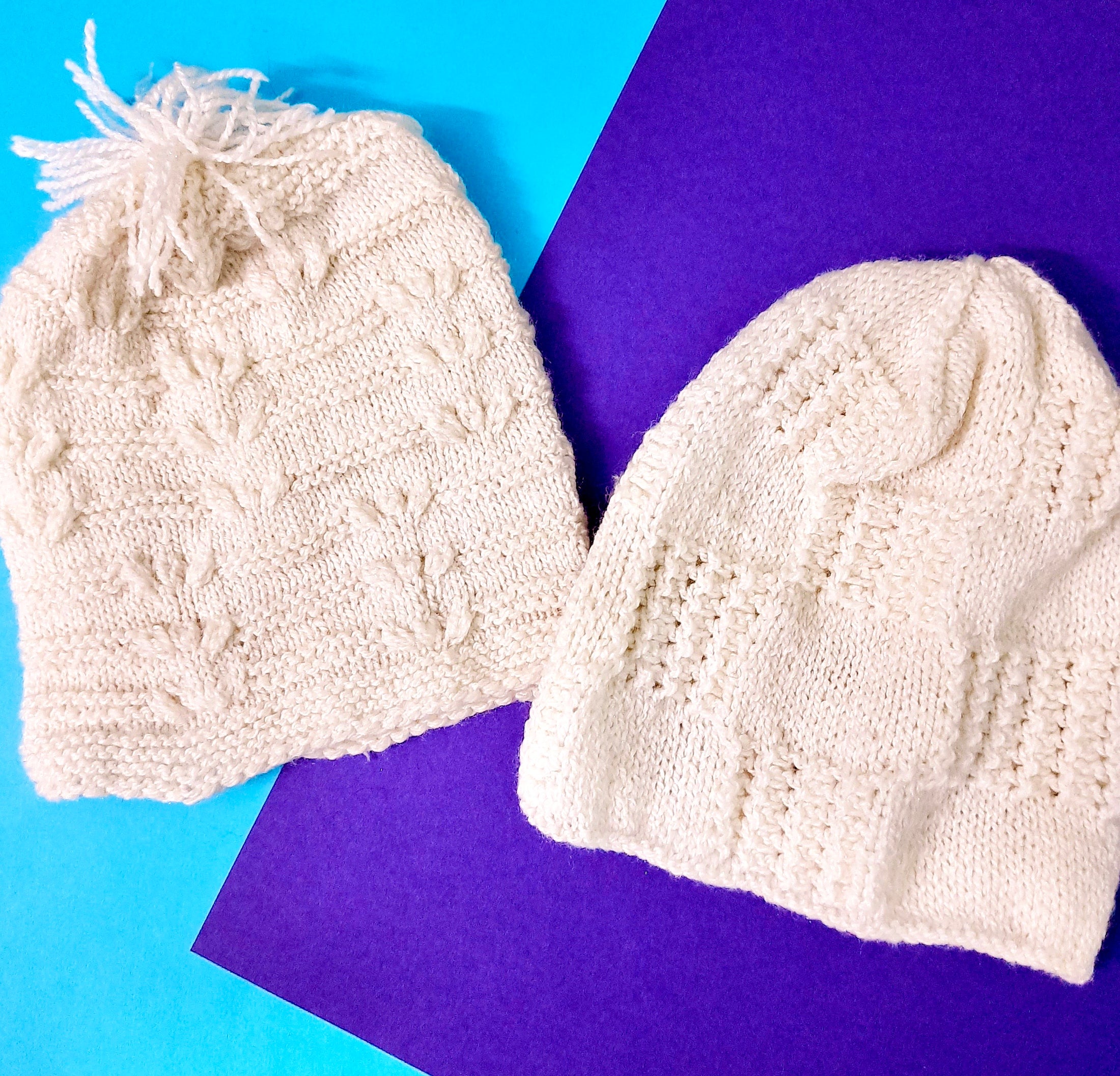 White Brick Hand-knit Beanie - Granmade