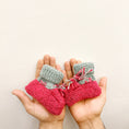 Load image into Gallery viewer, Pink & Grey Baby Booties - Granmade
