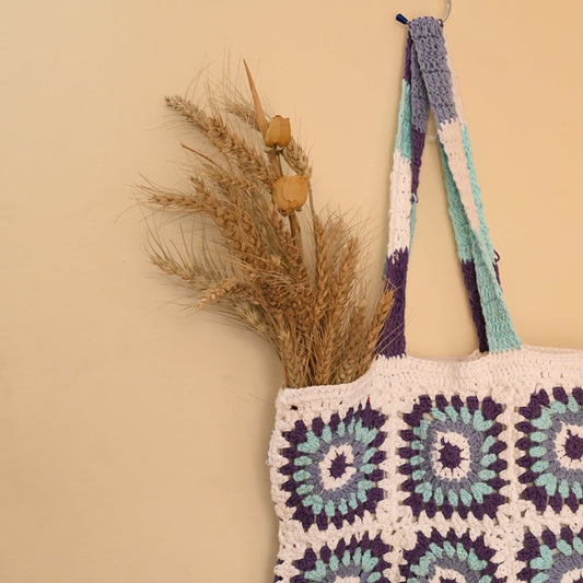 Granny Square Crochet Tote Bag - Granmade