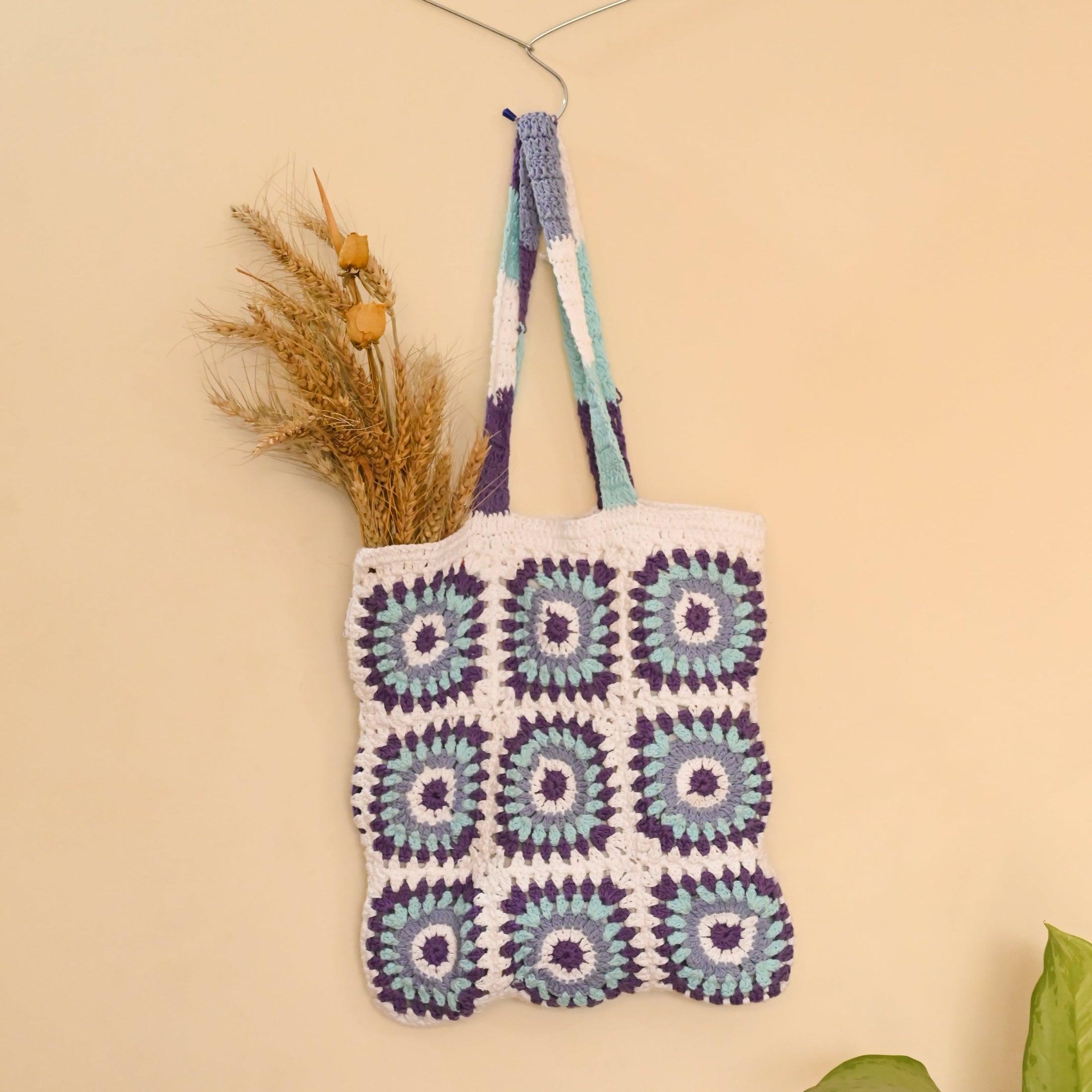 Granny Square Crochet Tote Bag - Granmade