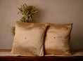 Load image into Gallery viewer, Gold Cotton Silk Cushion Cover - Granmade
