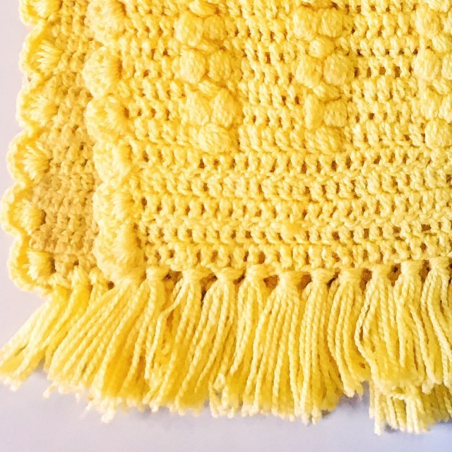 Yellow Hand knit Crochet Shawl - Granmade