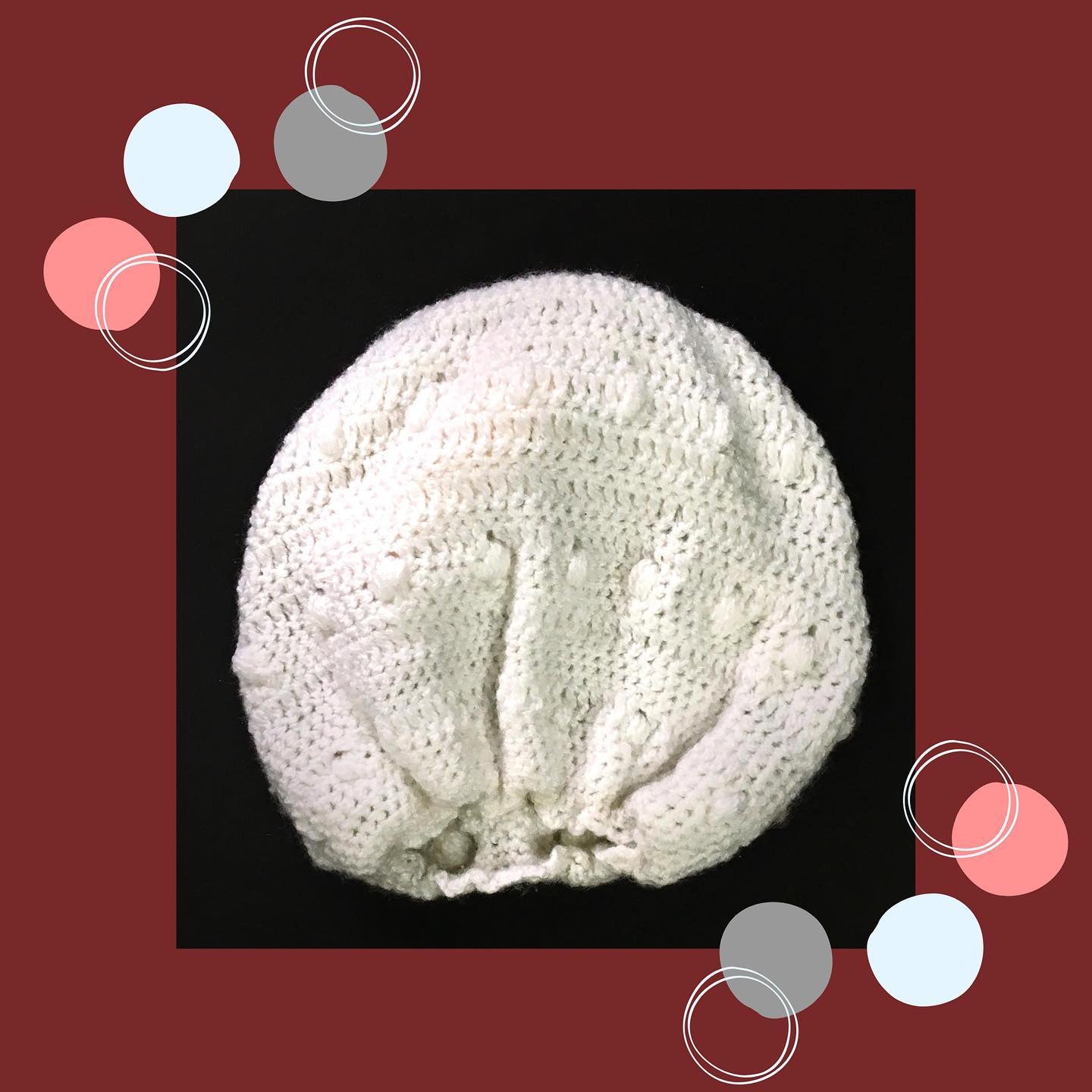 White Crochet Beanie - Granmade