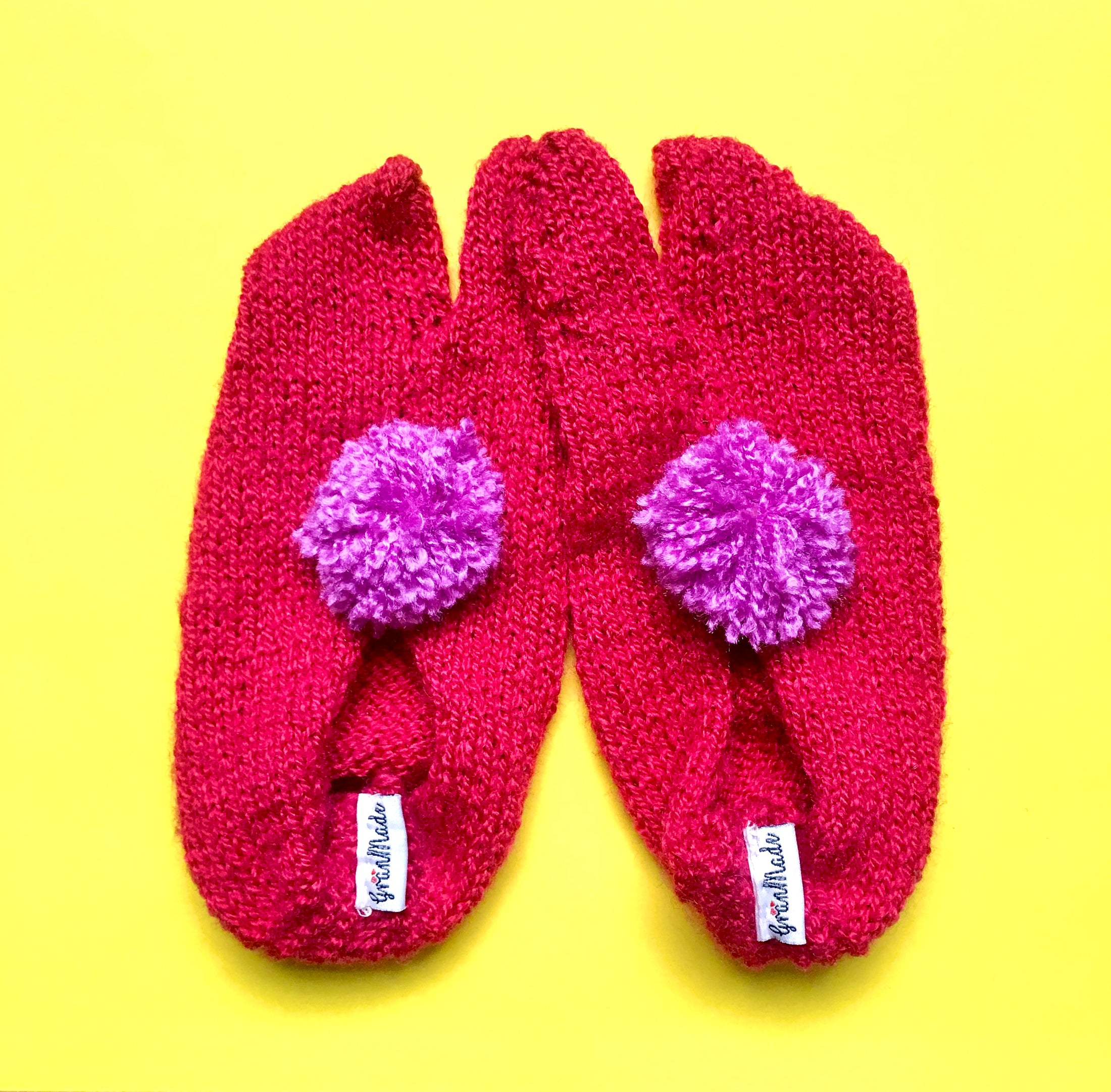 Pink Hand-knit Socks - Granmade