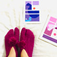 Load image into Gallery viewer, Wine Hand-knit Socks filter - Granmade
