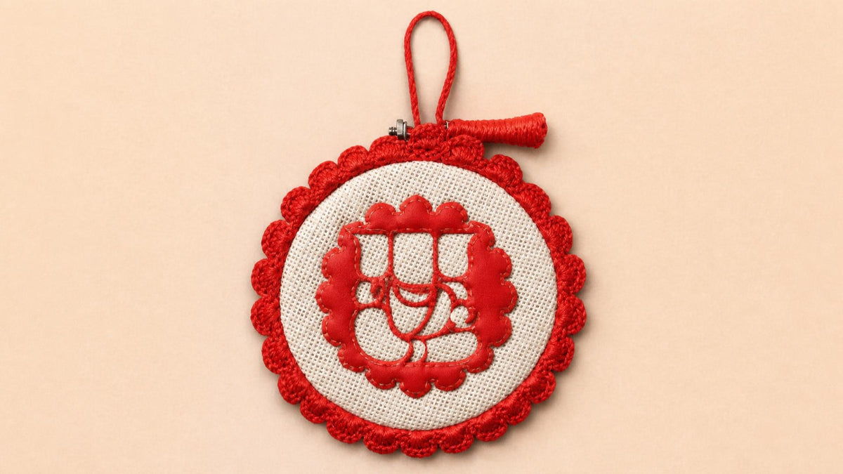 Crochet Ganeshji Wall Art with Easel Stand