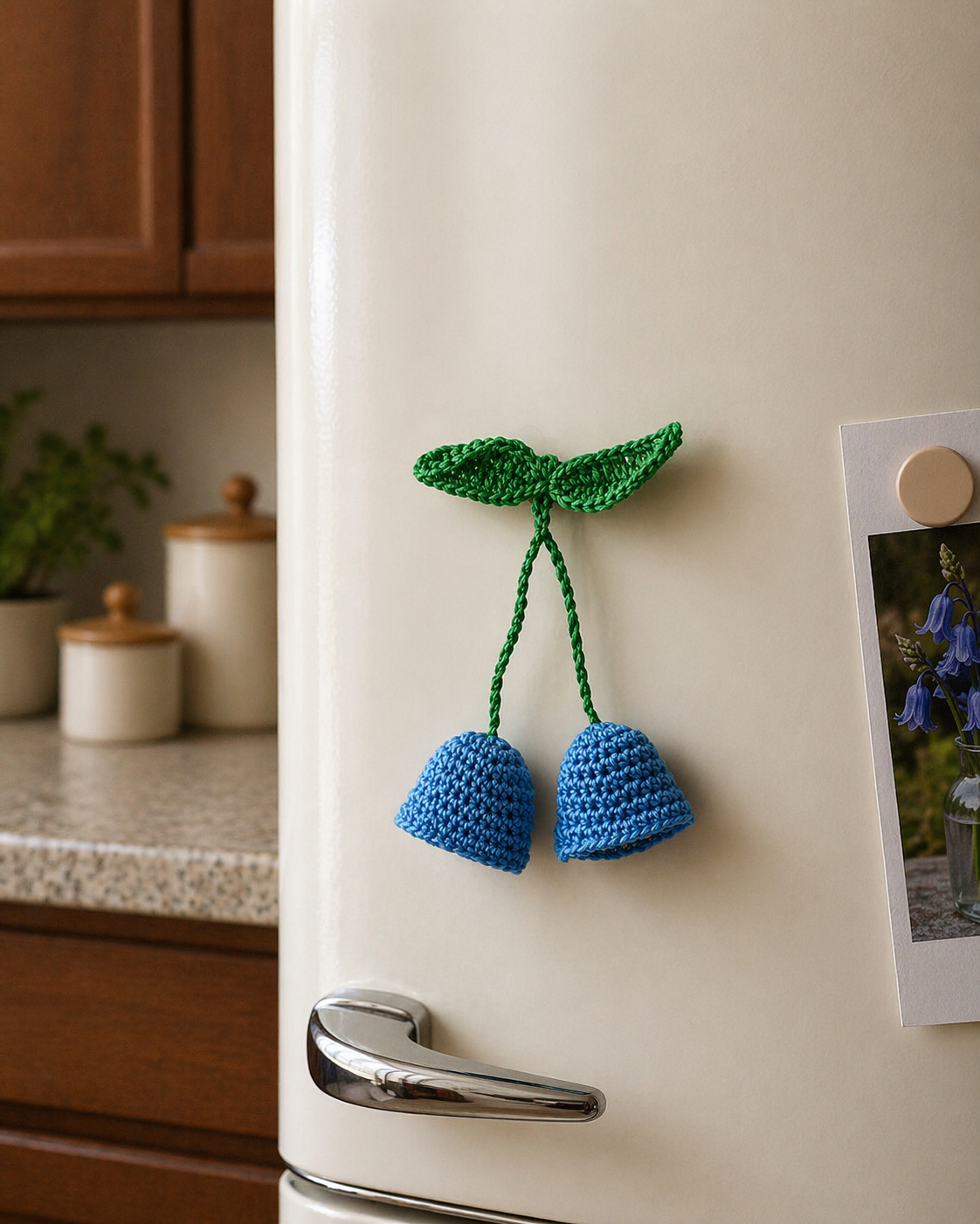 Crochet Bluebell Fridge Magnet