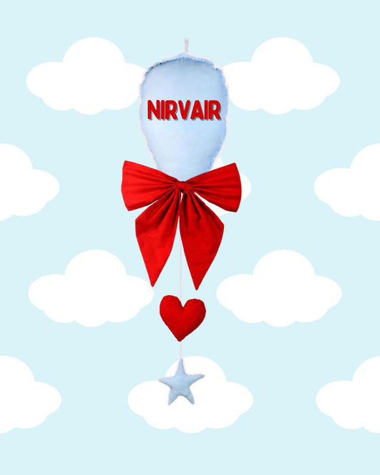 Blue Balloon Heart Nursery Hanging Decor