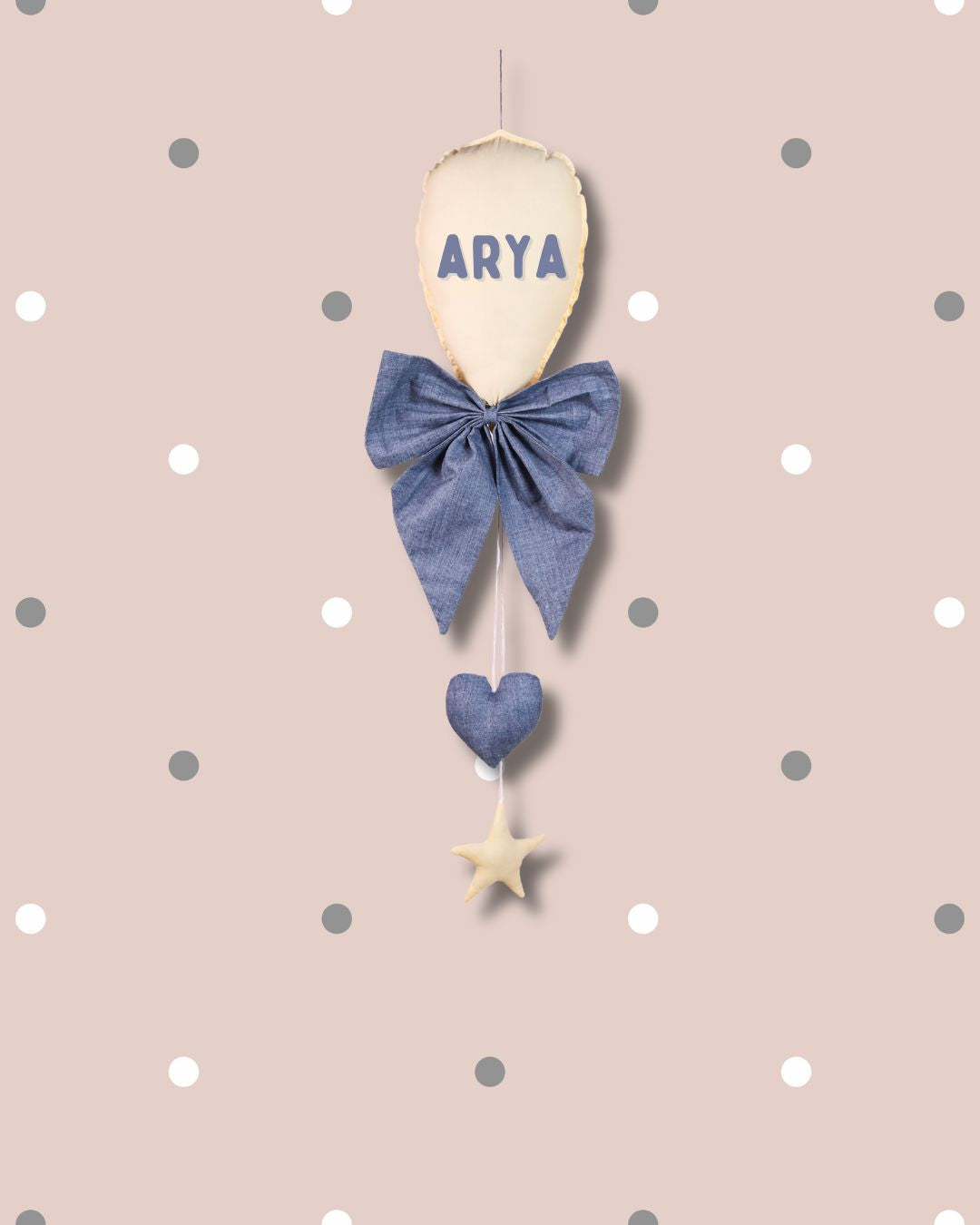 Yellow Balloon Heart Nursery Hanging Decor