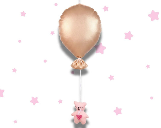Gold Balloon Teddy Nursery Hanging Decor