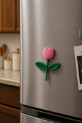 Load image into Gallery viewer, Crochet Tulip Fridge Magnet
