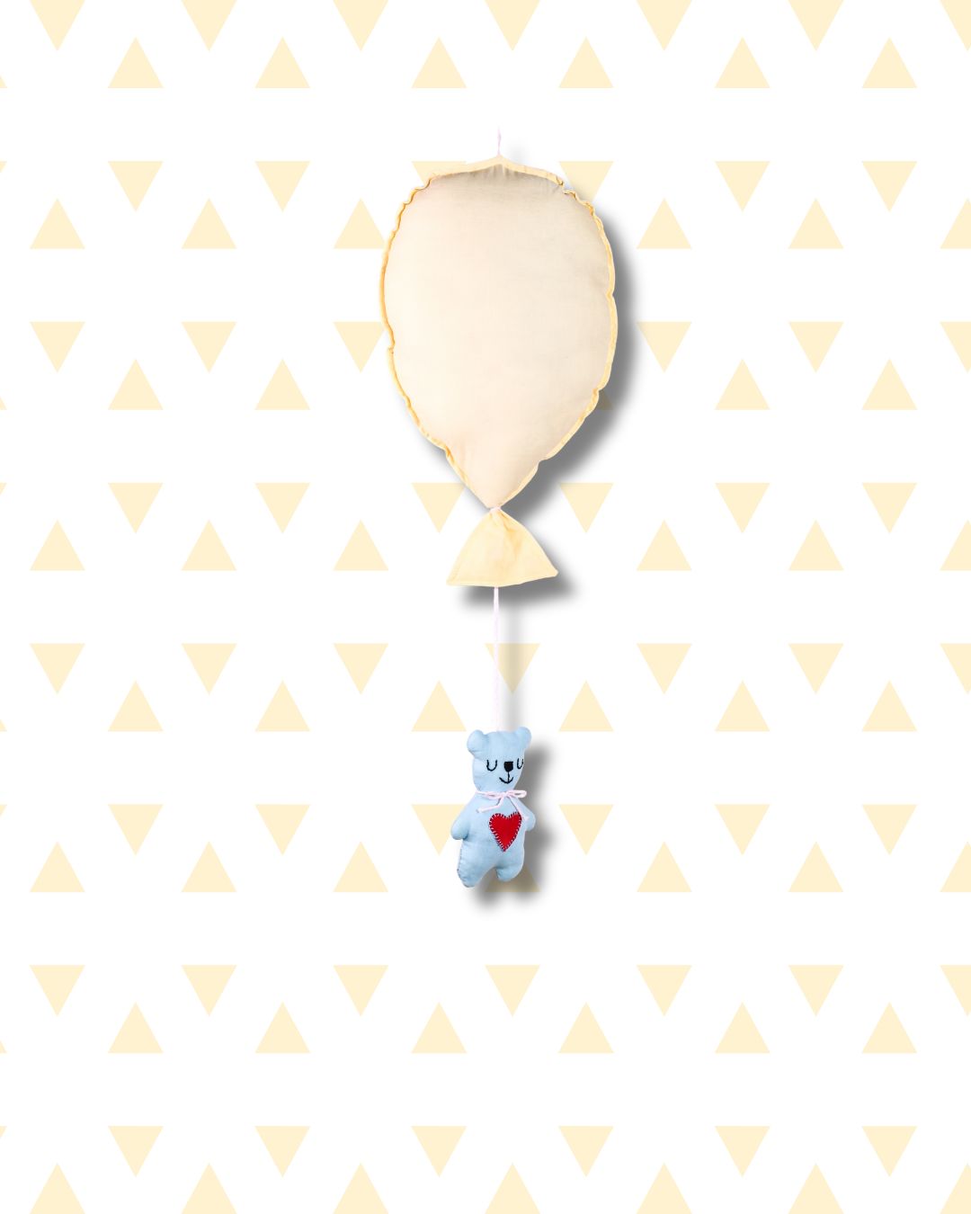 Blue Balloon Teddy Nursery Hanging Decor