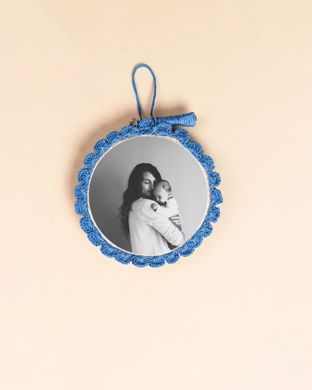 Crochet Border Mini Frame- Pink