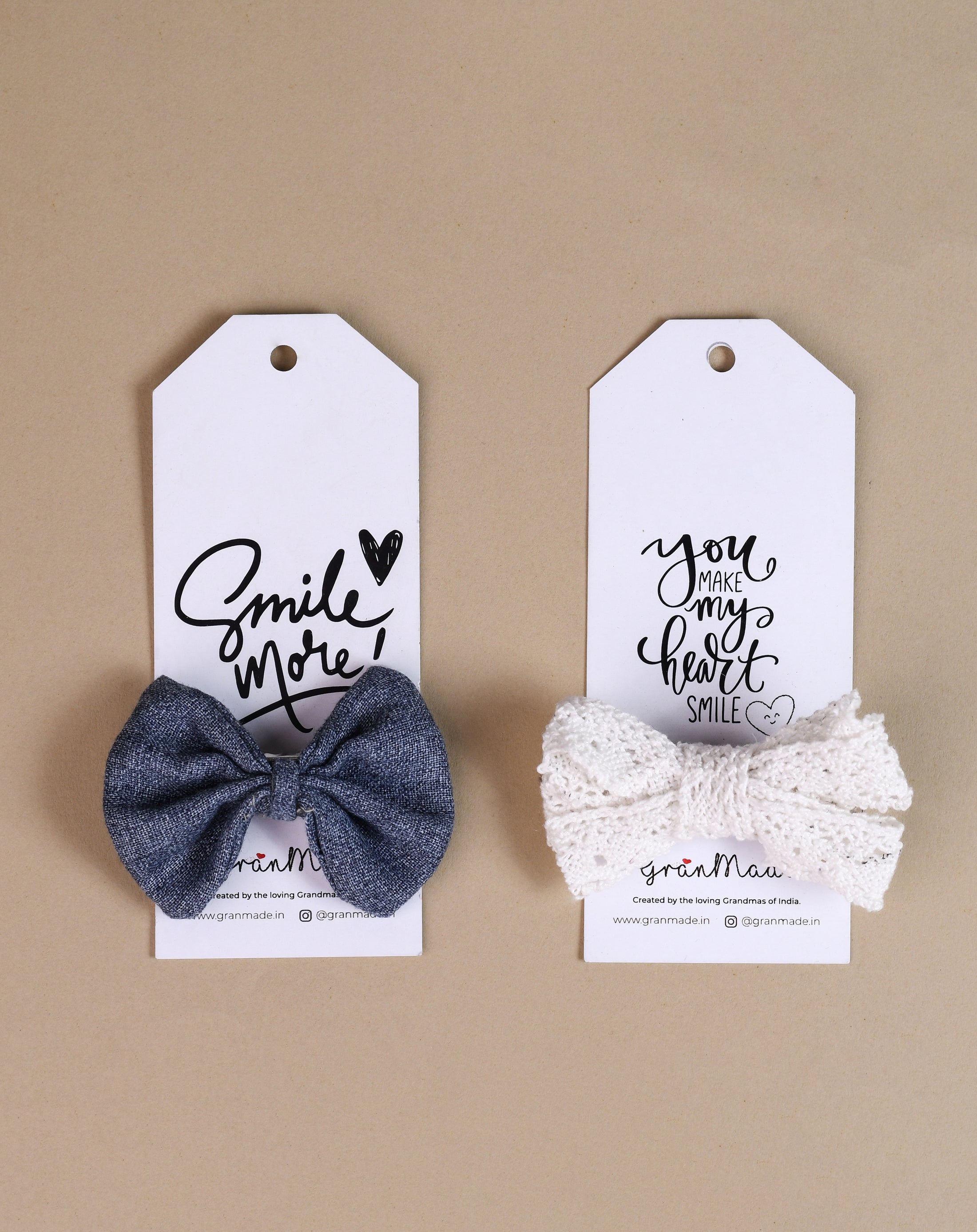 Handmade Bow Hair Clip (Set of 2)
