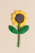 Load image into Gallery viewer, Crochet Sunflower Fridge Magnet
