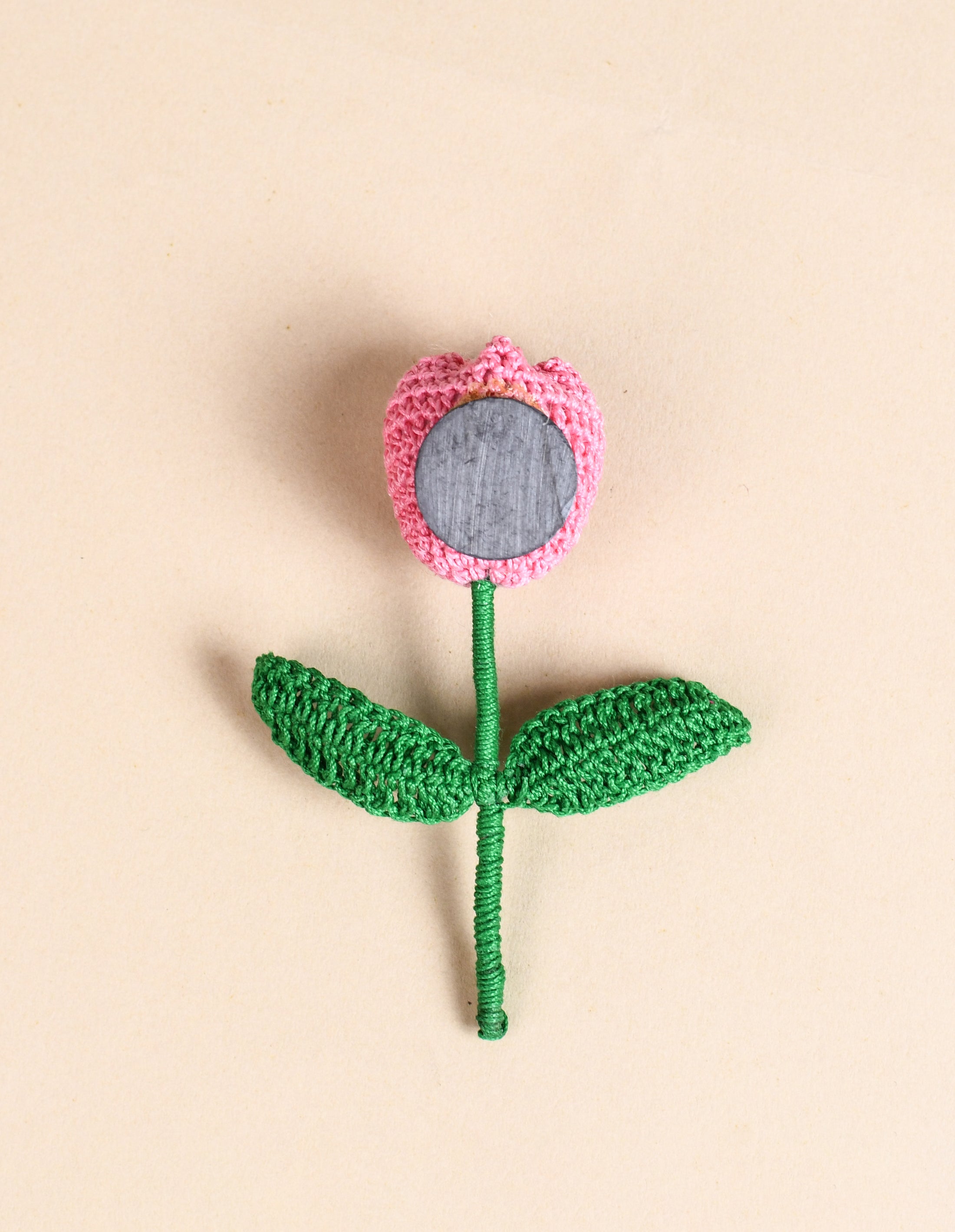 Crochet Tulip Fridge Magnet