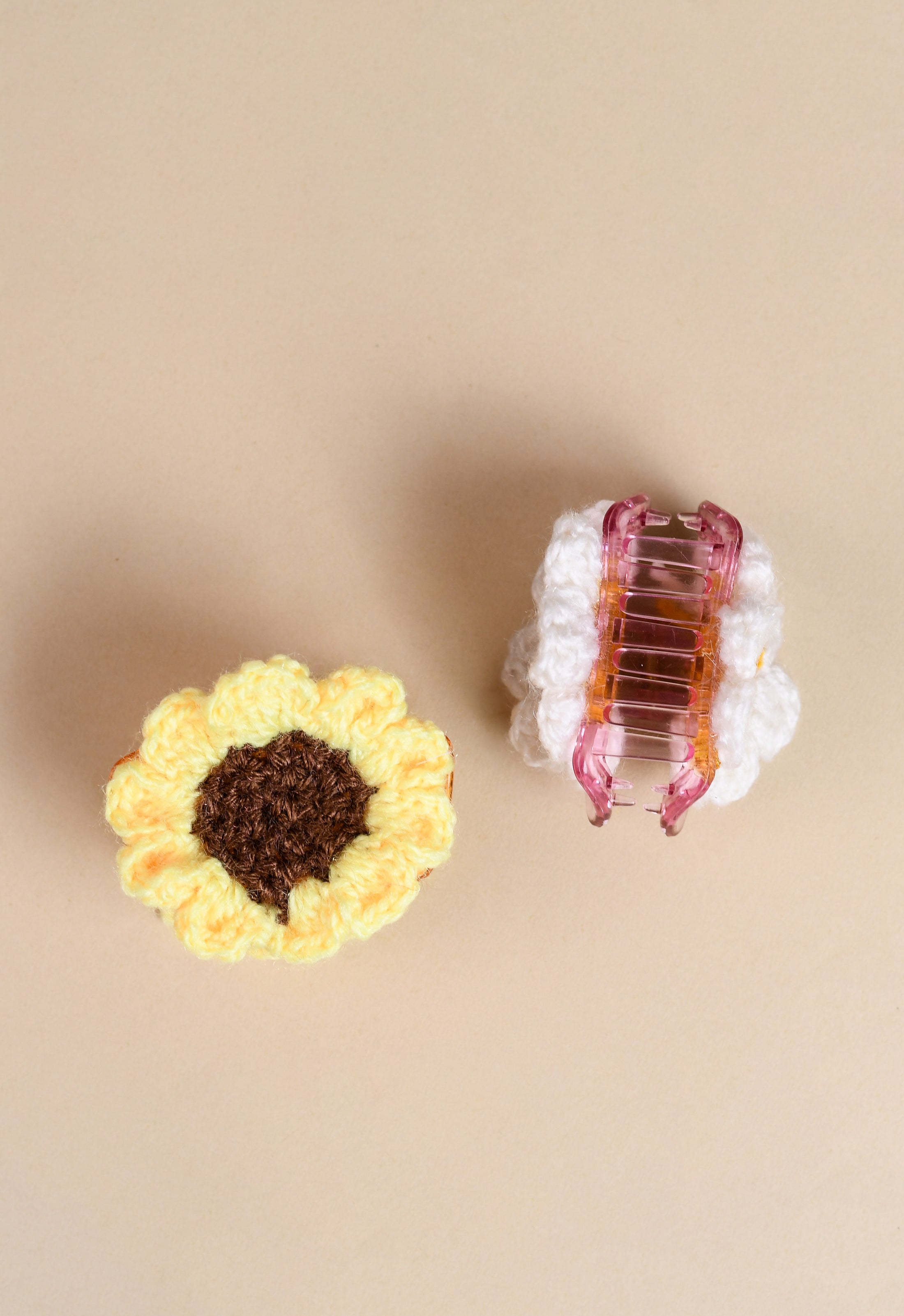 Crochet Flower Hair Claw (Set of 2)