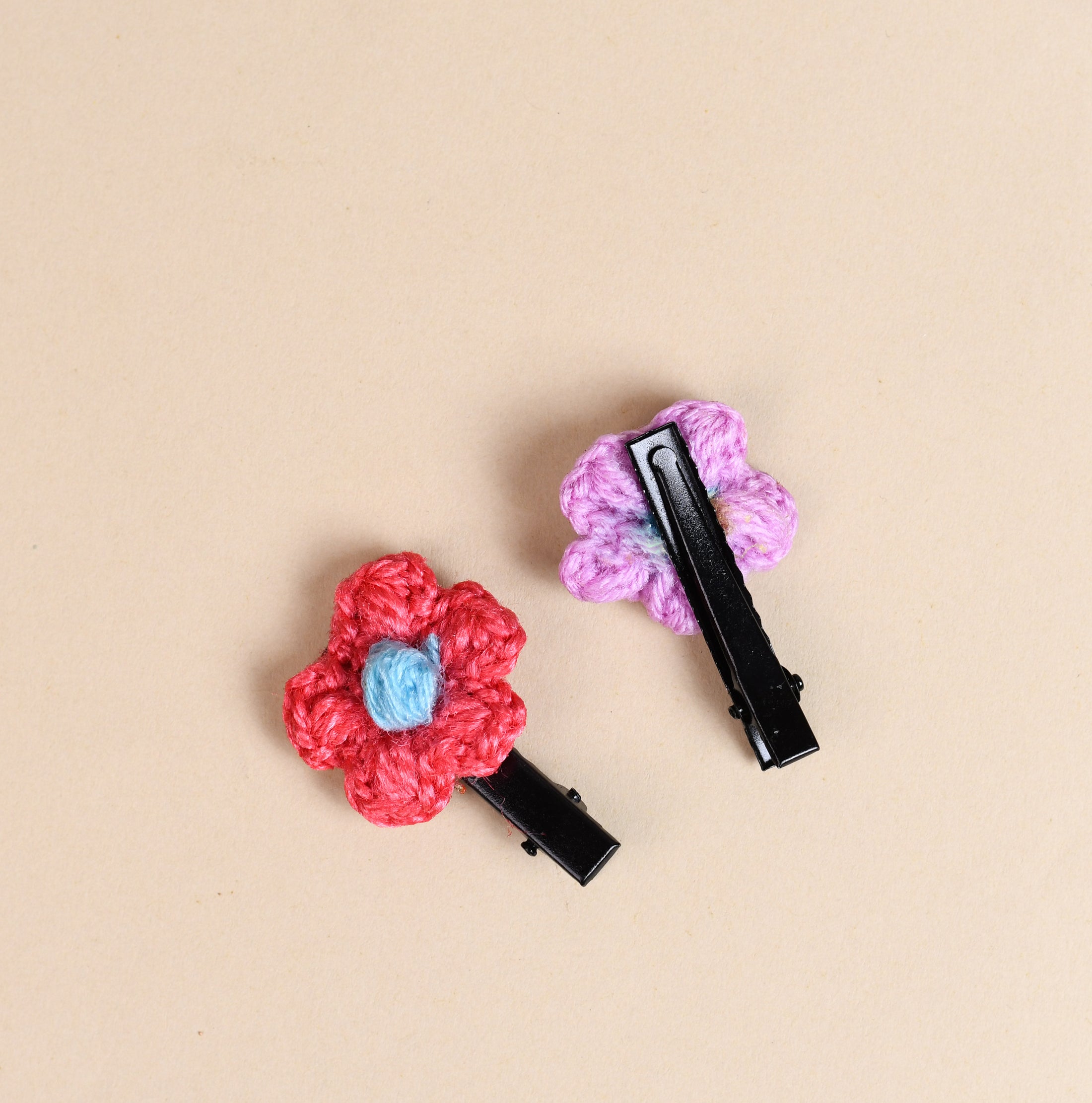 Crochet Flower Hair Clip (Set of 2)