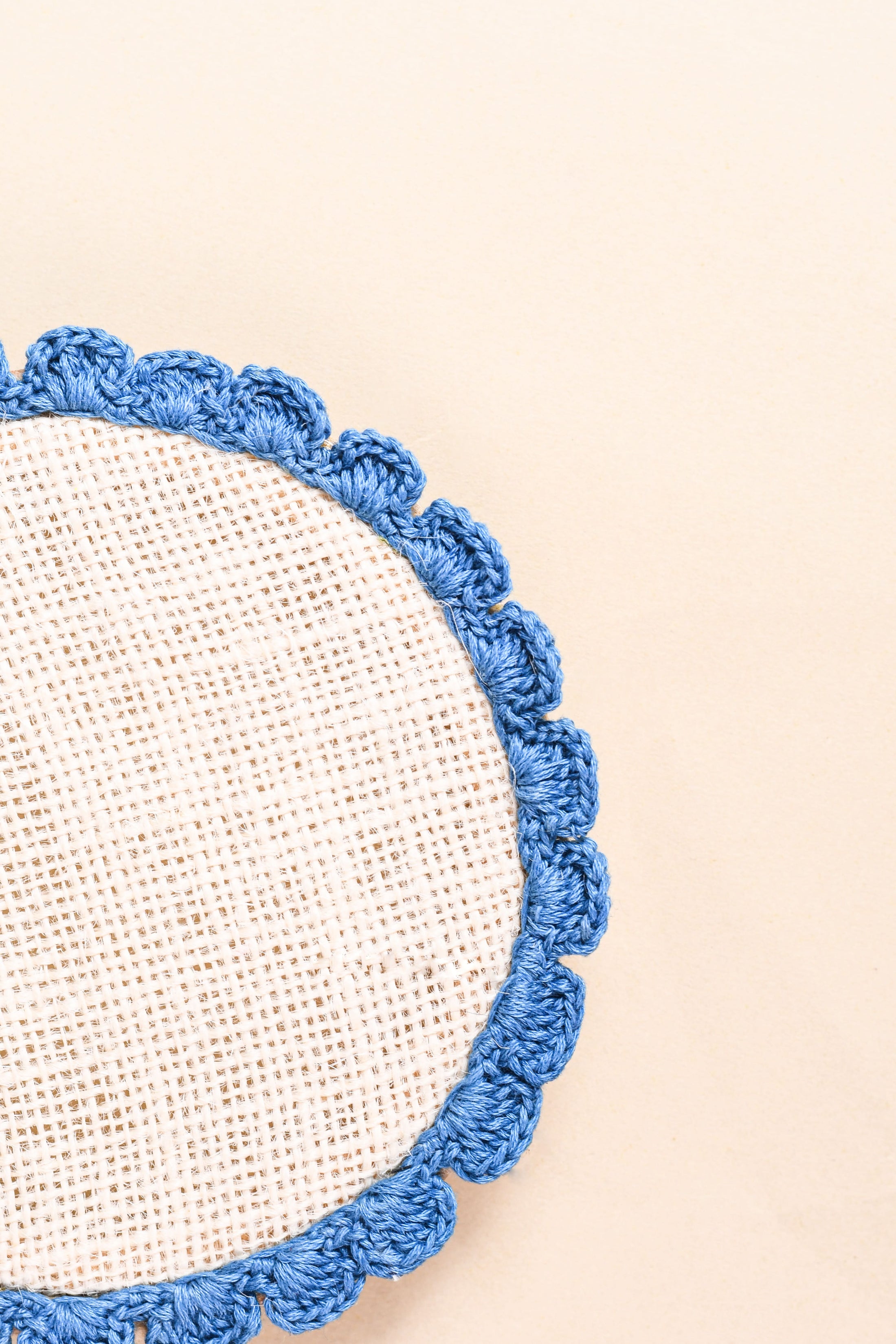 Crochet Border Mini Frame- Blue