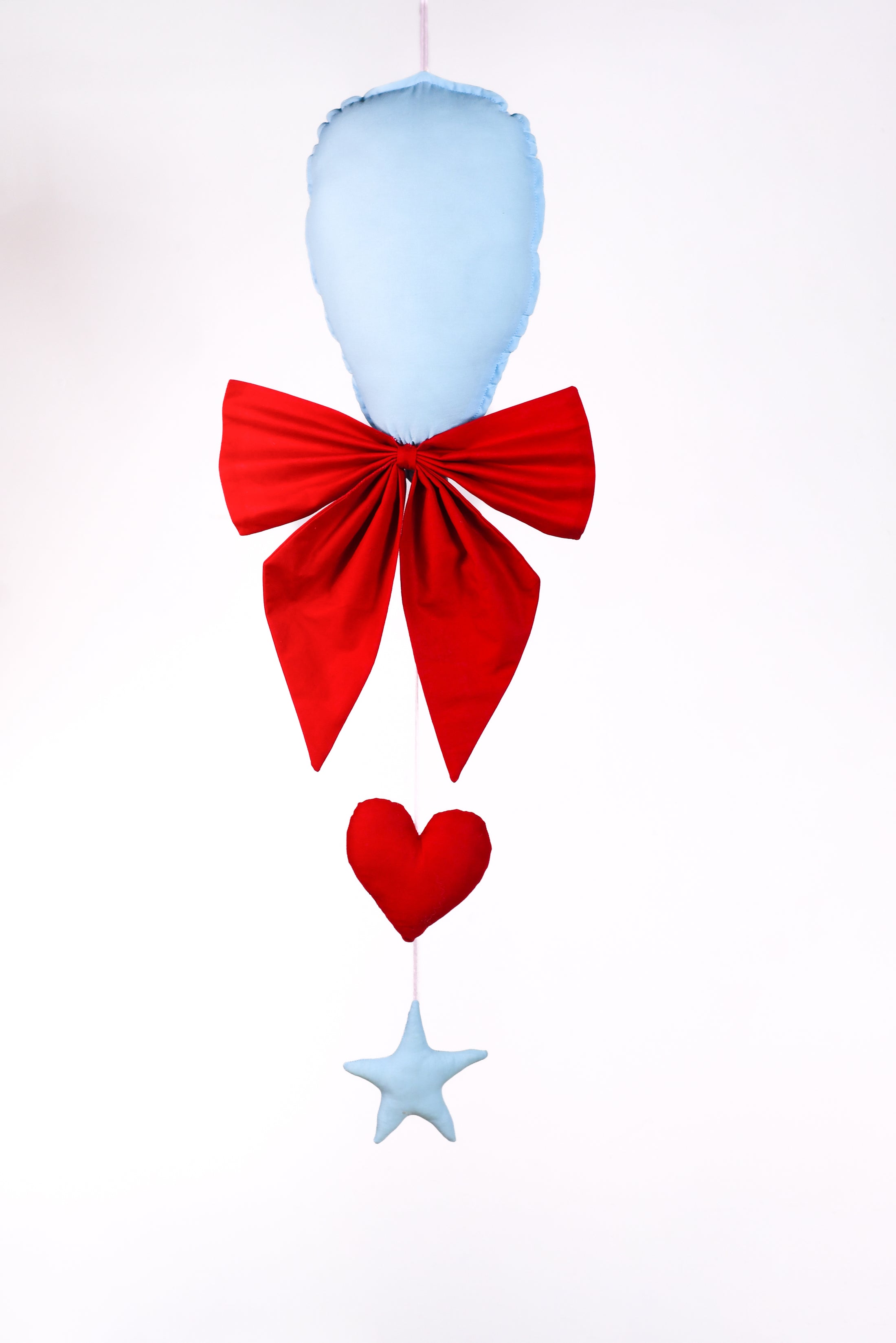 Blue Balloon Heart Nursery Hanging Decor