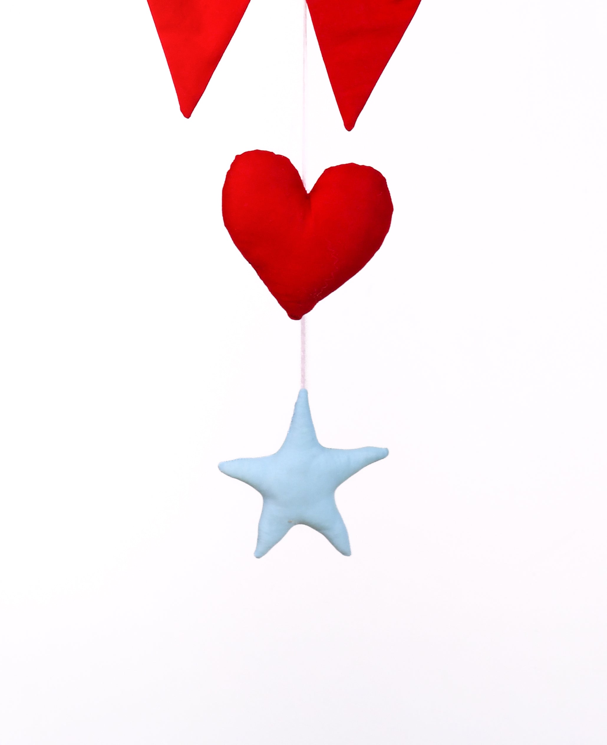 Blue Balloon Heart Nursery Hanging Decor
