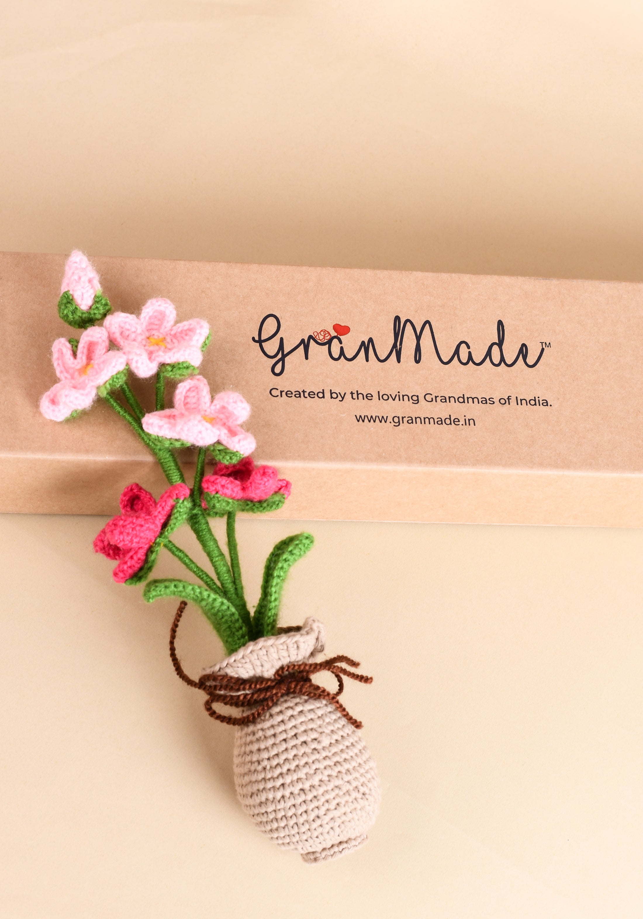 Crochet Orchid Flower Pot
