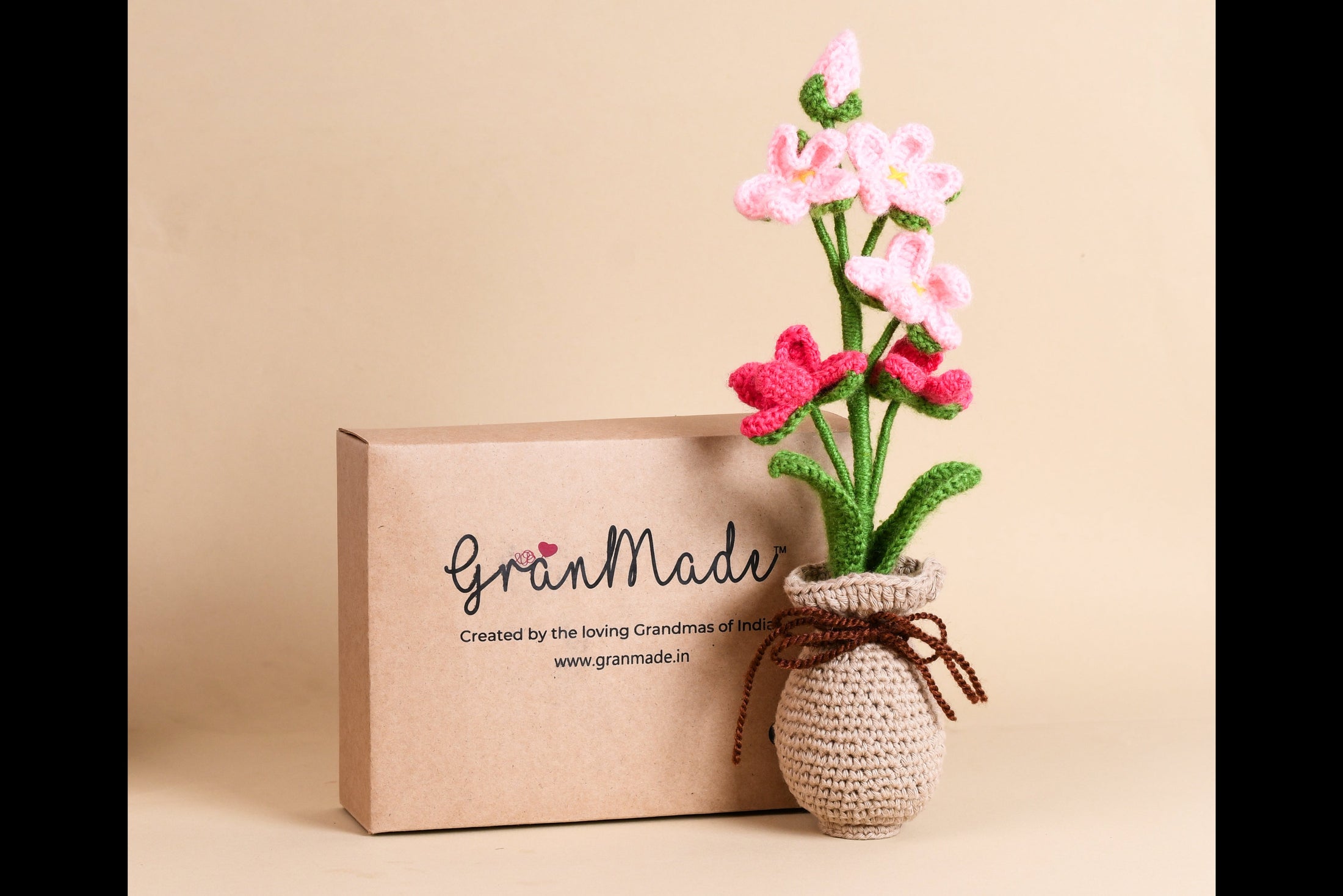 Crochet Orchid Flower Pot