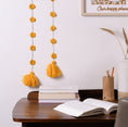 Load image into Gallery viewer, Yellow Daisy Hand-knit Toran (set of 2)
