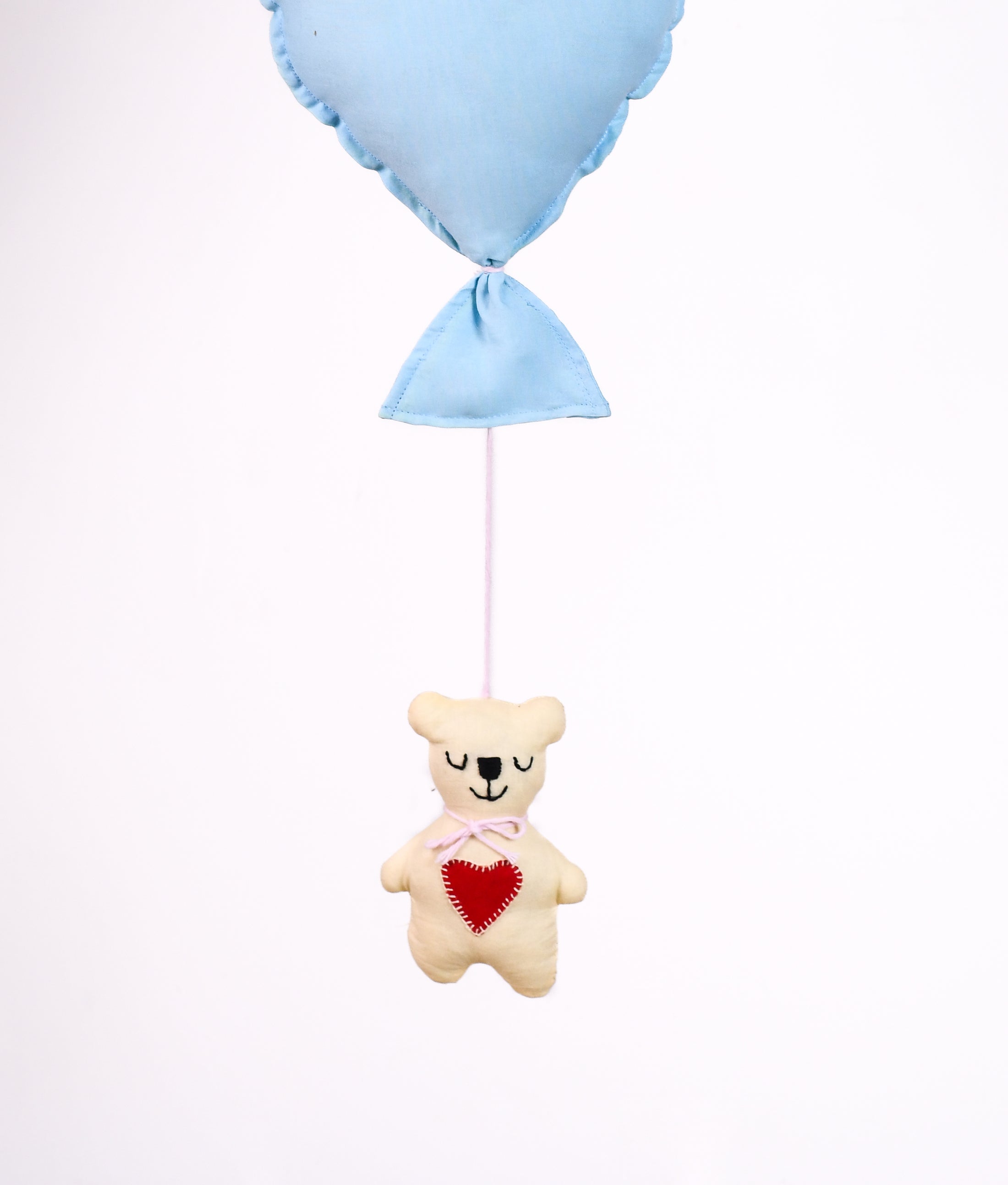 Blue Balloon Teddy Nursery Hanging Decor