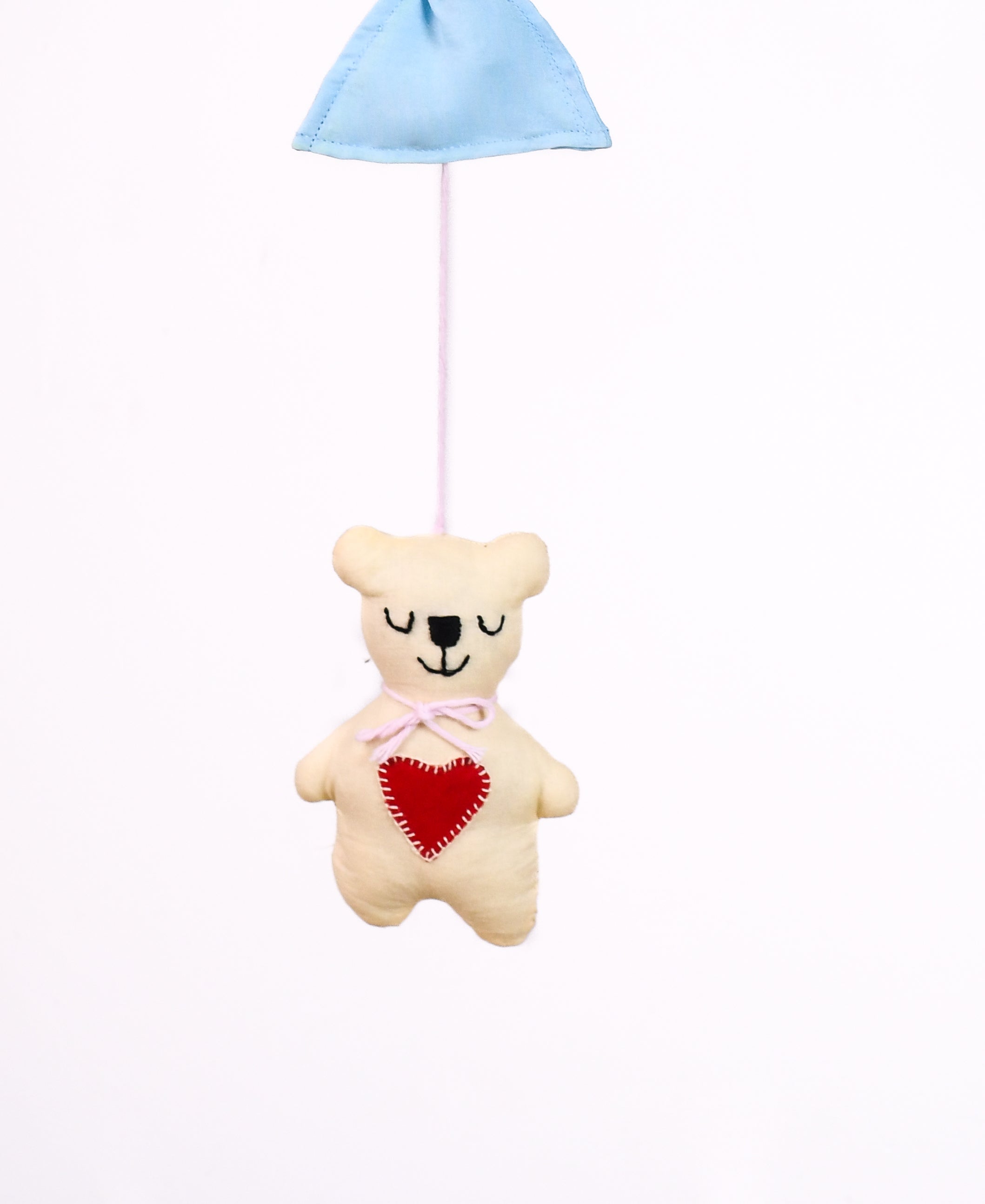 Blue Balloon Teddy Nursery Hanging Decor