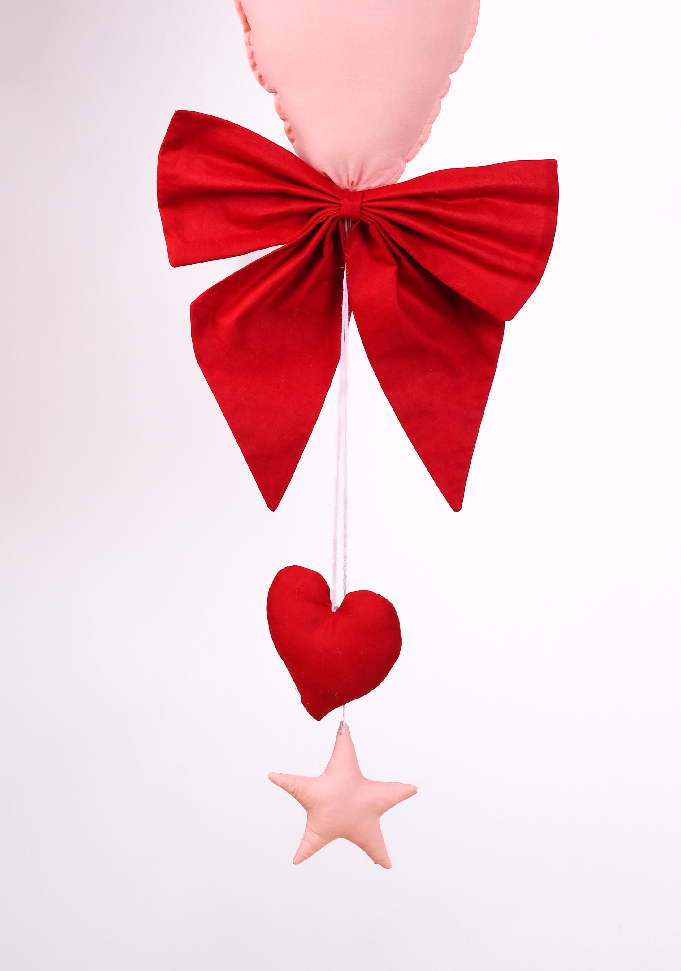 Pink Balloon Heart Nursery Hanging Decor