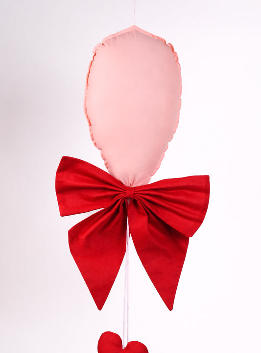 Pink Balloon Heart Nursery Hanging Decor