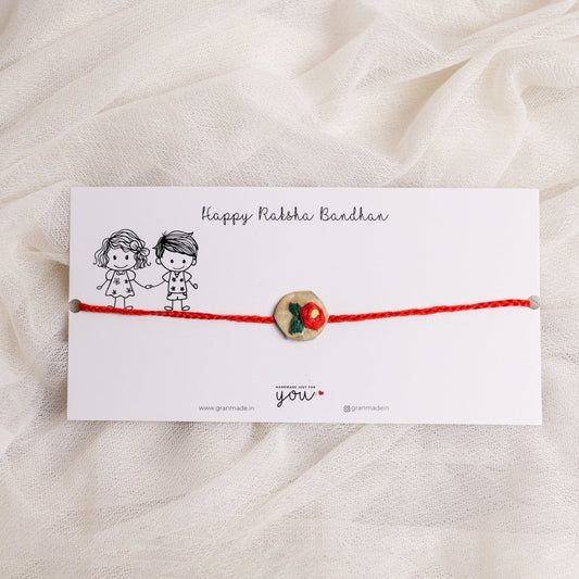 Bloom Hand-embroidered Rakhi